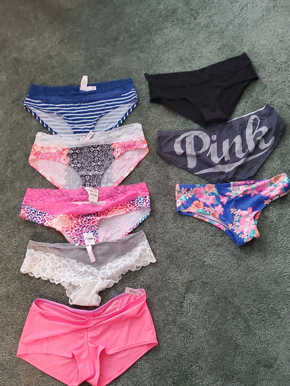 Women's assorted Victoria secret Panties lot of 8 - PINK Victoria's Secret Brand